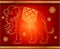 Pattern background Elephant outline thai tradition