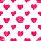 Pattern background with lipsticks prints and doodle hea