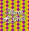 Pattern Background with Ornamental Text for Mardi Gras