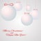 Pattern with balloons with text Hippy New Year and Merry Christmas Winter background