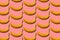 Pattern. Banana concept. Group of bananas on pink background. C