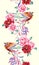 Pattern of the beautiful Japanese style flower and phoenix,