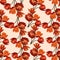 Pattern with beauty orange watercolor flowers new