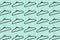 Pattern of black hangers isolated on background of aqua menthe color.