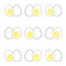 Pattern Boiled Egg Vector with white vector