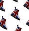 pattern boots british flag pattern on white