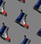 pattern boots french flag pattern on white
