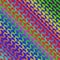 Pattern of bright rainbow squares and neon rhombuses with diagonal volumetric triangles