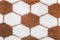 Pattern brown white hexagon design fabric abstract geometric shape modern hexagonal background texture