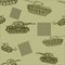Pattern with   cartoon tanks