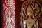 The pattern carved door vow Artistic beauty of Laos