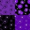Pattern collection purple poppies