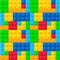 Pattern of colorful childish lego blocks vector