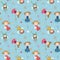 Pattern with cute cartoon fairies. Fairy elves. Childrens illustration. tooth Fairy