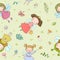 Pattern with cute cartoon fairies. Fairy elves. Childrens illustration. tooth Fairy