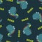 Pattern of cute dinosaur isolated
