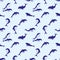 Pattern with cute dolphins.