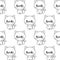 pattern of cute foxes baby animals kawaii style