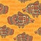 Pattern with decorative unusual fish