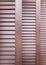 Pattern and detail of wooden louver doors.