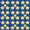 Pattern with double points on a blue background.