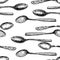 Pattern of the drawn teaspoons