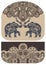 Pattern with elephant of purse money design