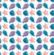 A pattern for the fabBlue algae, pink starfish