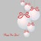 Pattern with festive balls with text Happy New Year Winter background for New Year and Christmas holidays