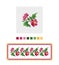 Pattern for floral embroidery. Cross stitch flower
