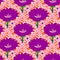 Pattern of flowers and worms, option purple.