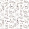 Pattern of funny cats, seamless