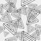 Pattern geometric seamless simple monochrome minimalistic pattern of impossible shapes, triangles