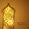 Pattern geometrical windows mosque shiny golden for islamic event ramadan kareem and mubarak