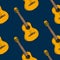 Pattern with gitars on it