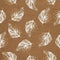 Pattern Golden leaves garden blue background Wallpaper art design creativity print textile interior decoration vintage grunge hobb