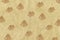 Pattern of golden sand pyramids on obsolete paper background. Minimal tourism background texture. Creative layout