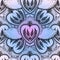 Pattern graphic illustration Beautiful holy heart with mystic and occult symbols. Esoteric boho style