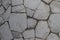 Pattern gray color real stone wall texture background