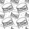 Pattern hamburger drawing graphic background