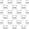 pattern of heads cute foxes baby animals kawaii style