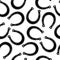 Pattern horseshoe design vector black and white background