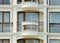 Pattern of hotel room balconies