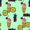 Pattern of ice-creams and ice-lolly