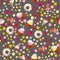 Pattern with ice lolly, cookies, donuts with cream