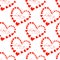 Pattern with inscription Love, many hearts