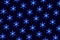 Pattern with interlaced snowflakes on dark blue background