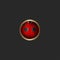 Pattern ladybug 3d icon, bug logo round shape metal frame