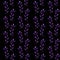 pattern lilac Rowan leaf on a blak background