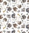 Pattern - lIrish Setter and Kurzhaar dog, Miniature Schnauzer, R